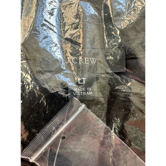 J. Crew Puff Sleeve Keyhole Neck Crepe Blouse Top Black Women's L Tall NWT - Picture 4 of 7